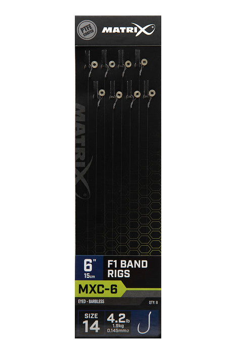Matrix F1 Band rigs 6" MXC-6 Hooks to nylon