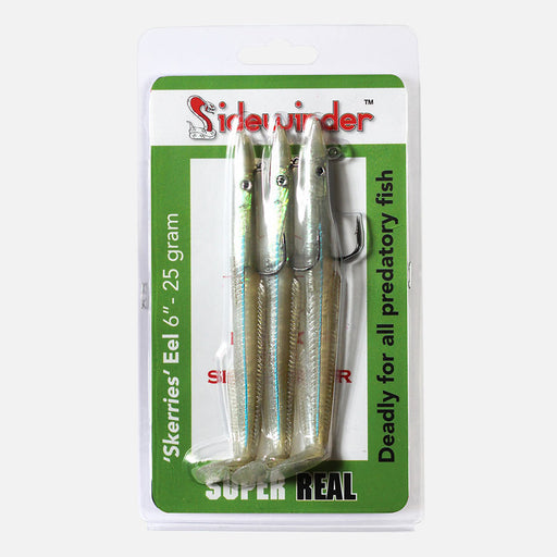 Sidewinder Skerries Eel  6Inch, 25g pack of 3 eels Reelfishing