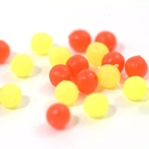Tronixpro 5mm round beads qty 100 yellow/red Reelfishing