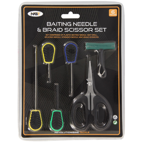 NGT Baiting Needle and Braid Scissor Set Reelfishing
