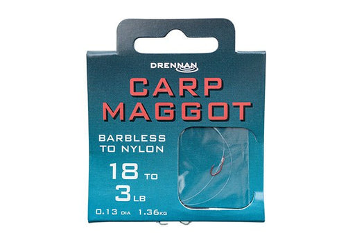 Drennan Carp Maggot Hooks To Nylon Qty 8 Reelfishing