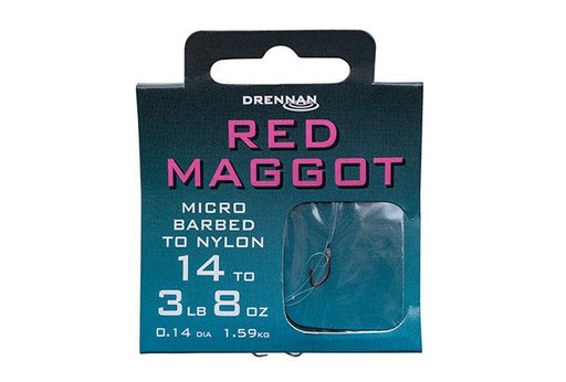 Drennan Red Maggot hooks to nylon qty 8 Reelfishing