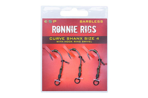 ESP ronnie rigs curve shank barbless size 4 Reelfishing