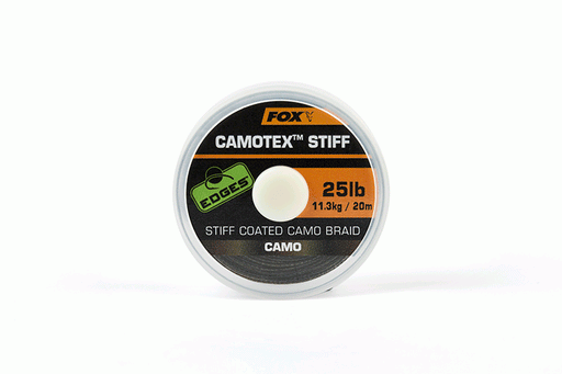FOX EDGES CAMOTEX STIFF COATED CAMO BRAID 20METRES 25LB Reelfishing