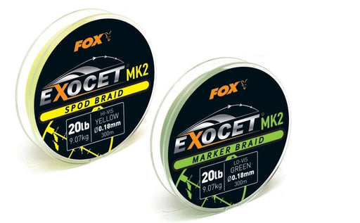 FOX EXOCET MK2 BARKER BRAID Green 20lb Reelfishing