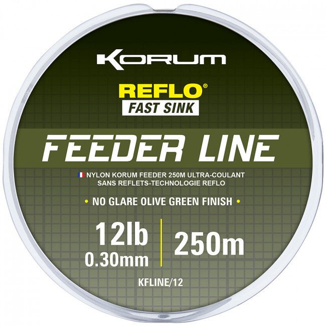 Korum Reflofast sink Feeder Line 250m Reelfishing