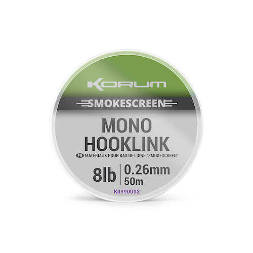 korum smokescreen mono hooklink 50m Reelfishing