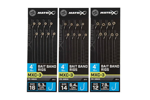 Matrix Bait Band Rigs 4" Size 12 to 7.9lb 0.20mm qty 8 Reelfishing