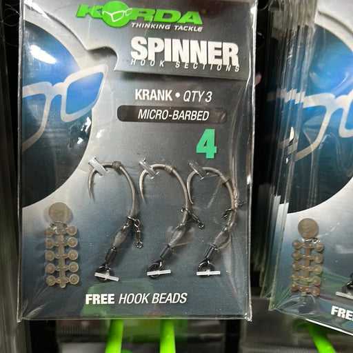 Korda krank spinner hook sections