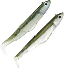 Fiiish Black Minnow No.1 Shore 3g 2 lure combo pack Khaki + Ghost Minnow