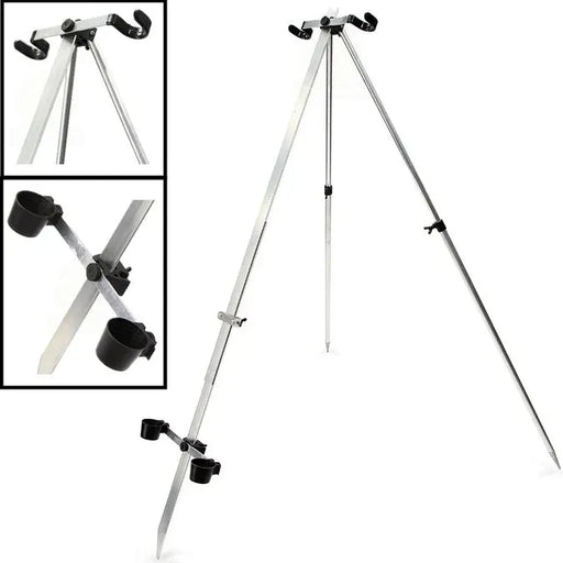tripod fishing rod holder Aluminium Collapsible Wanker Lures Lightweight and travel Rubber Sleeve Fishing Tool Foldable