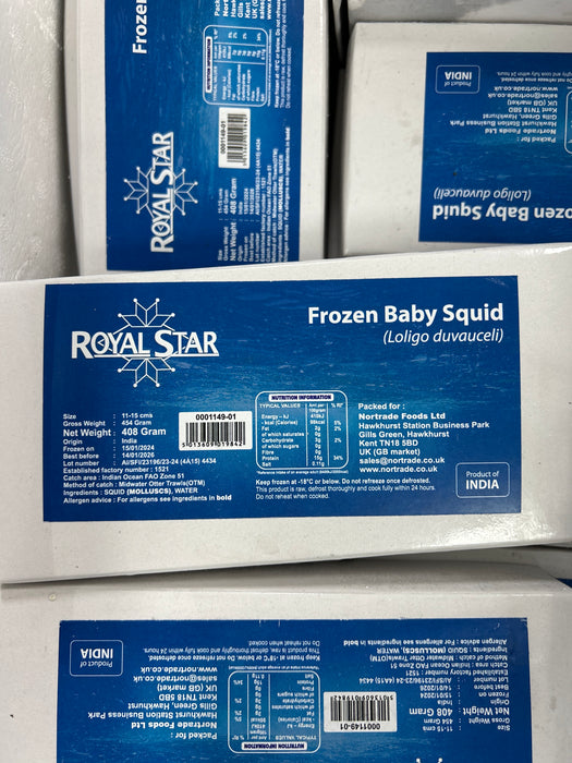 Seafreeze Royal Star Baby Squid 408g