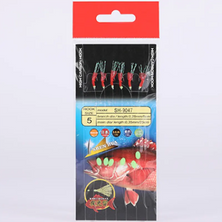 RF Red Sabiki Rig 6 Hook