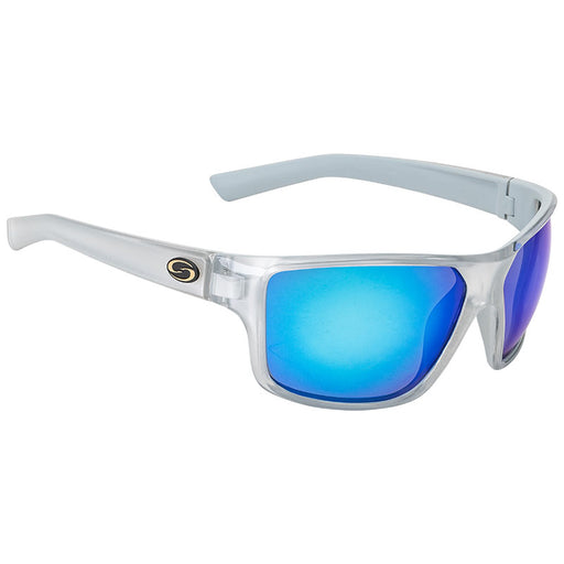 Strike King Clinch Grey Crystal Frame Blue Lense Polarized Sunglasses Reelfishing