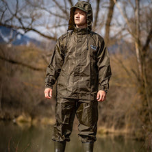 VASS-TEX ‘LIGHT’ PACKAWAY JACKET AND TROUSER SET in Grey Reelfishing