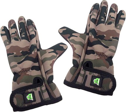 Carp On DPM Camo Neoprene Gloves Full Finger size Large