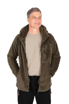 Fox HD Premium Zipped Teddy Jacket Khaki