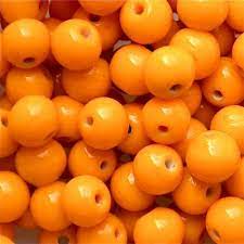 Rovex 8mm round beads - orange