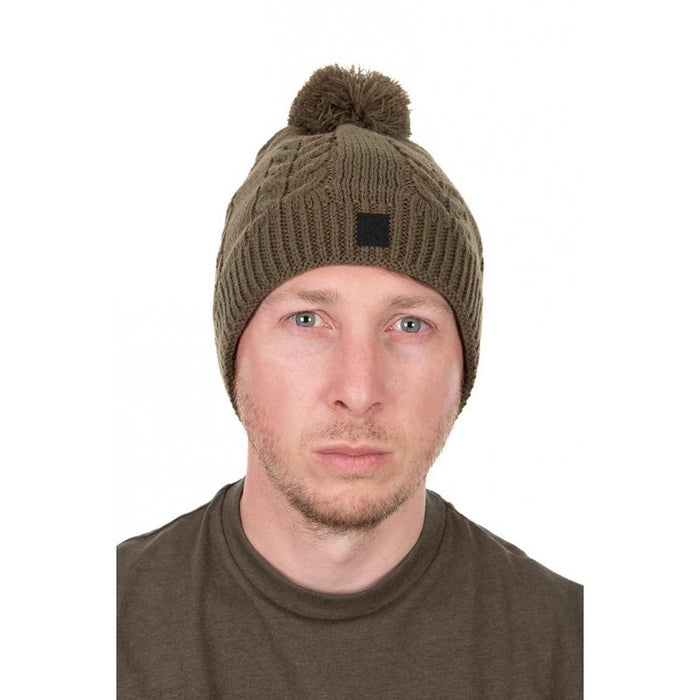 Fox Cable Knit Bobble Hat