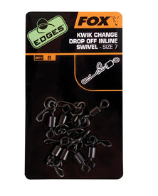 Fox Edges Drop Off In-Line Kwik Change Swivel Size 7 Pack Of 8