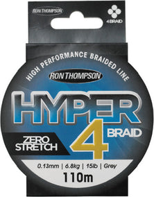 Ron Thompson Hyper 4 Braid fishing line packaging on a white background
