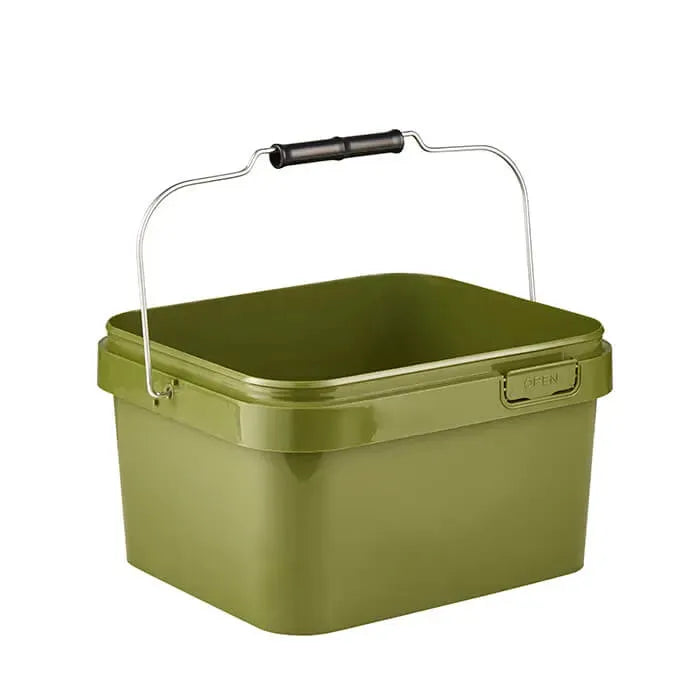 Green Square Bucket 5L with Lid | Reelfishing