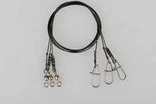 Savage Gear Black 7 snap trace 25kg qty 3