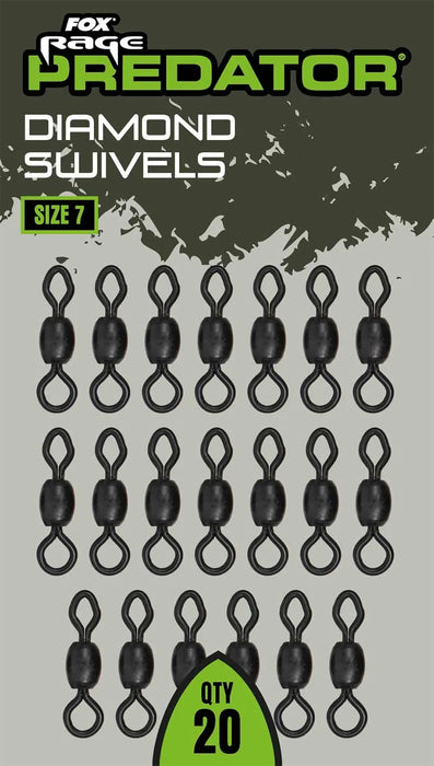 Fox Rage Predator Diamond Swivels Size 7