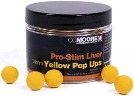 CC Moore Pro-Stim Liver Yellow Pop Ups 14mm