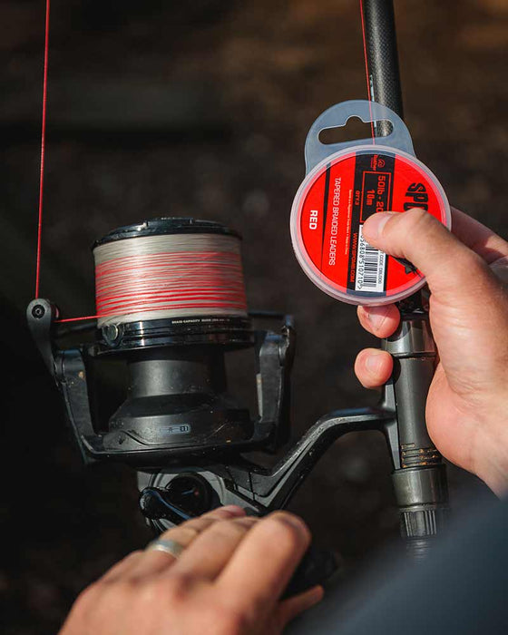 Spomb Tapered Braided Leader - Red