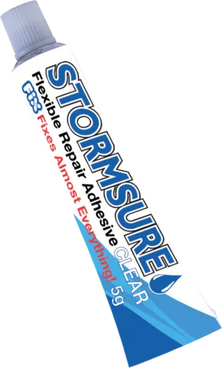 Stormsure flexible repair adhesive Reelfishing