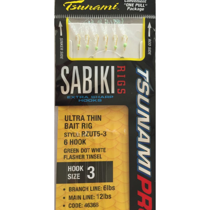 Tsunami Sabiki Ultra Thin Bait Rig Size 3 Reelfishing