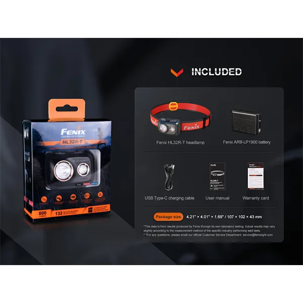 Fenix HL32R Rechargeable headlamp 800 lumens