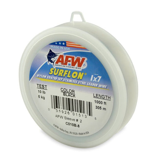 AFW Surflon Nylon Coated 1x7 Stainless Steel Leader Wire Reelfishing