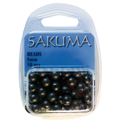 Sakuma Black Beads 8mm 50pcs Reelfishing