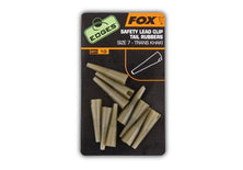 Fox Edges Safety Lead Clip Tail Rubbers Size 7 Trans Khaki Reelfishing
