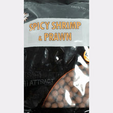 DYNAMITE BAITS SPICY SHRIMP AND PRAWN BOILIES 15MM 1KG Reelfishing
