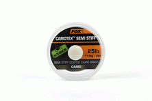 FOX EDGES CAMOTEX SEMI STIFF COATED CAMO BRAID 20METRES 25LB Reelfishing