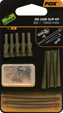 FOX EDGES ZIG LEAD CLIP KIT SIZE 7 TRANS KHAKI Reelfishing