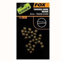 Fox tapered bore beads 6mm trans khaki Reelfishing