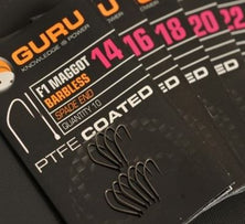 Guru F1 Maggot barbless spade end Reelfishing