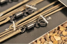 KORDA LEADCORE LEADER 3 X HYBRID LEAD CLIP QC SWIVEL - WEED Reelfishing