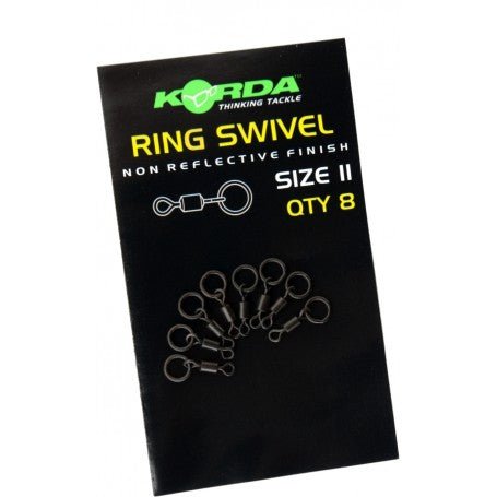 Korda Quick Change Ring Swivel - Size 11 Round | Essential Carp Fishing Tackle For Rig Making