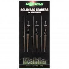 KORDA SOLID BAG LEADERS 3 X RING SWIVEL Reelfishing